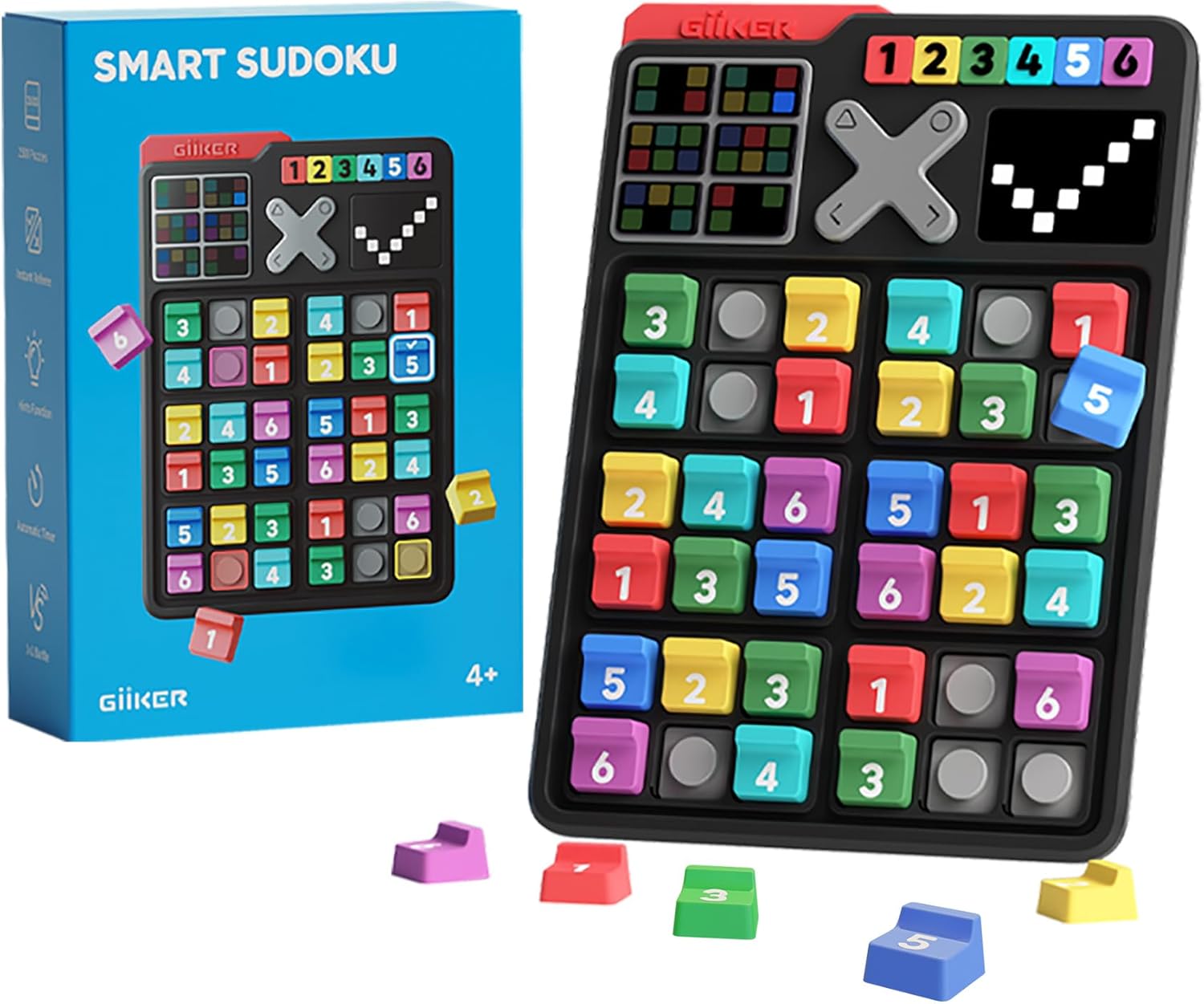 GiiKER Smart Sudoku Puzzle Games, Original 2500 Challenges Sudoku for Kids, Brain Teaser Puzzle for Kids, Travel Games Birthday Gifts for Boys Girls, Easter Basket Stuffers Toys for All Ages - Image 2