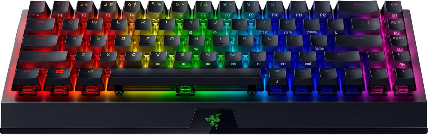 Razer BlackWidow V3 Mini HyperSpeed 65% Wireless Mechanical Gaming Keyboard: Green Mechanical Switches Tactile & Clicky - Phantom Pudding Keycaps - Chroma RGB - Up to 200 Hr Battery Snap Tap - Image 10