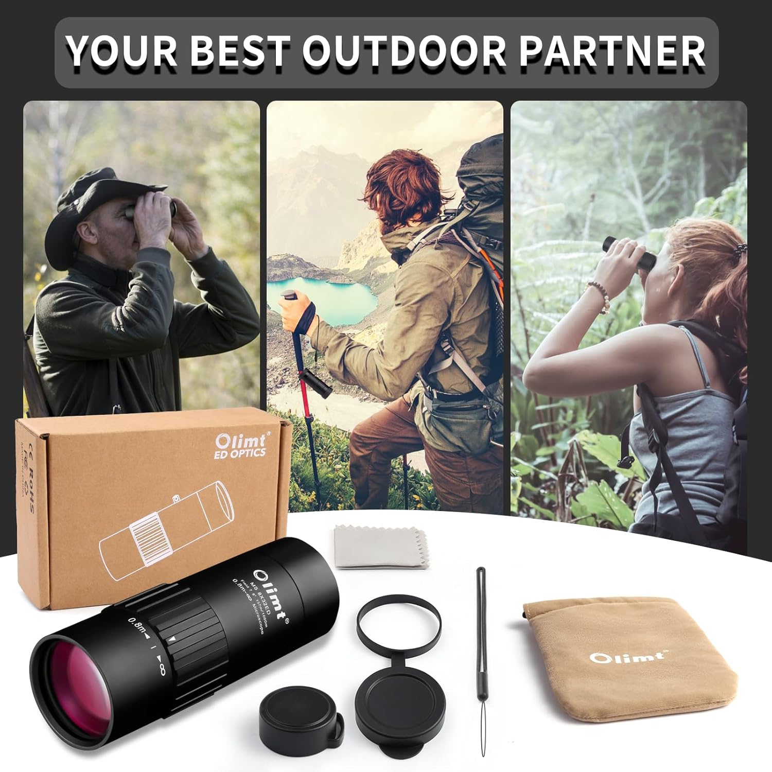 8x32 Monocular Telescope Mini Pocket Monocular Compact Monoculars for Adults - Image 8
