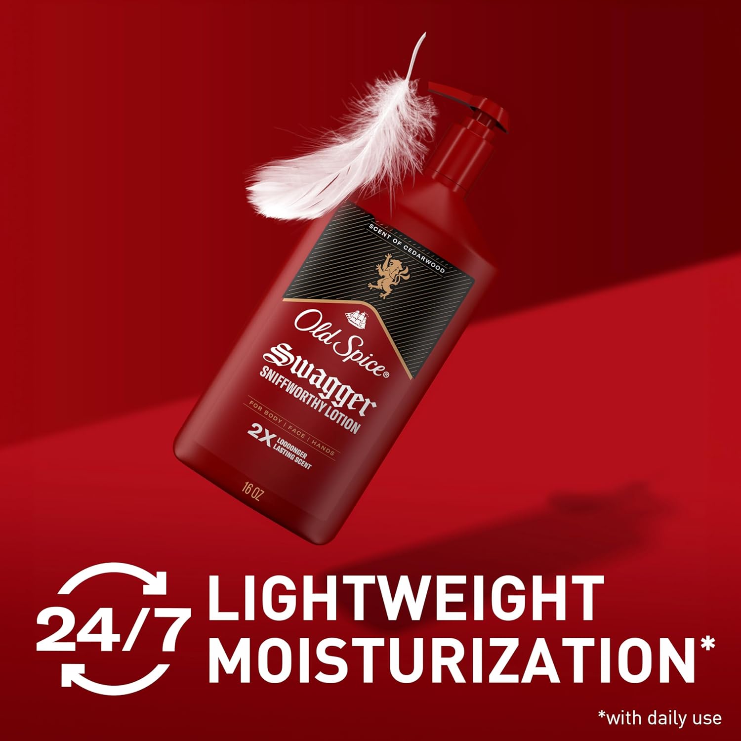 Old Spice Hand and Body Lotion for Men with All Skin Types, 24/7 Lightweight Moisturization with Amazing Scent, Instant Absorbtion, Swagger with Cedarwood Scent, 16 oz - Image 5