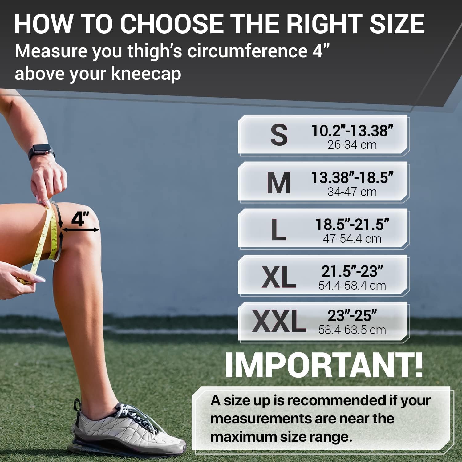 DR. BRACE ELITE Knee Brace with Side Stabilizers & Patella Gel Pads for Maximum Knee Pain Support and fast recovery for men and women-Please Check How To Size Video (Mercury, Large) - Image 3