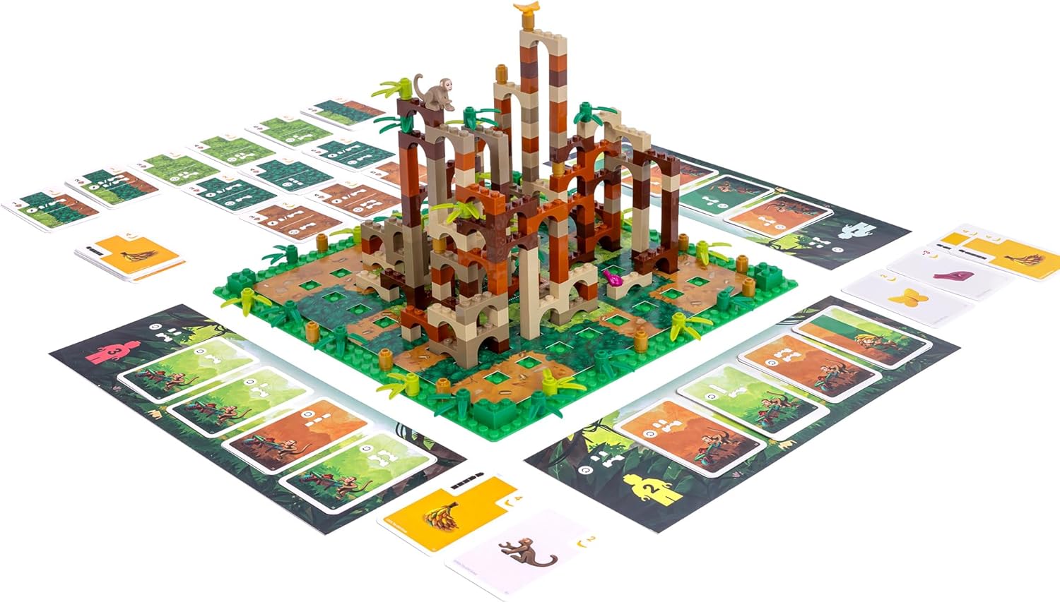 Monkey Palace: A Lego Board Game - Build Your Way to Victory Brick by Brick! Fun Family Brick-Building Game for Kids & Adults, Ages 10+, 2-4 Players, 45 Minute Playtime, Made by Dotted Games - Image 9
