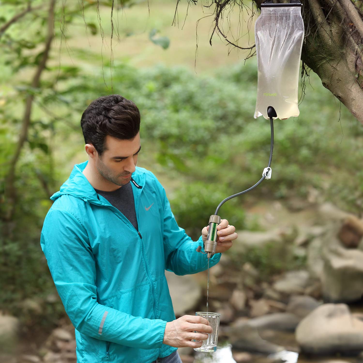 miniwell Gravity Water Filter Straw Ultralight Versatile Hiker Water Filter Optional Accessories. TUV Proven Emergency Kit Hurricane Storm Supplies. (Water Filter with Water Reservoir) - Image 5