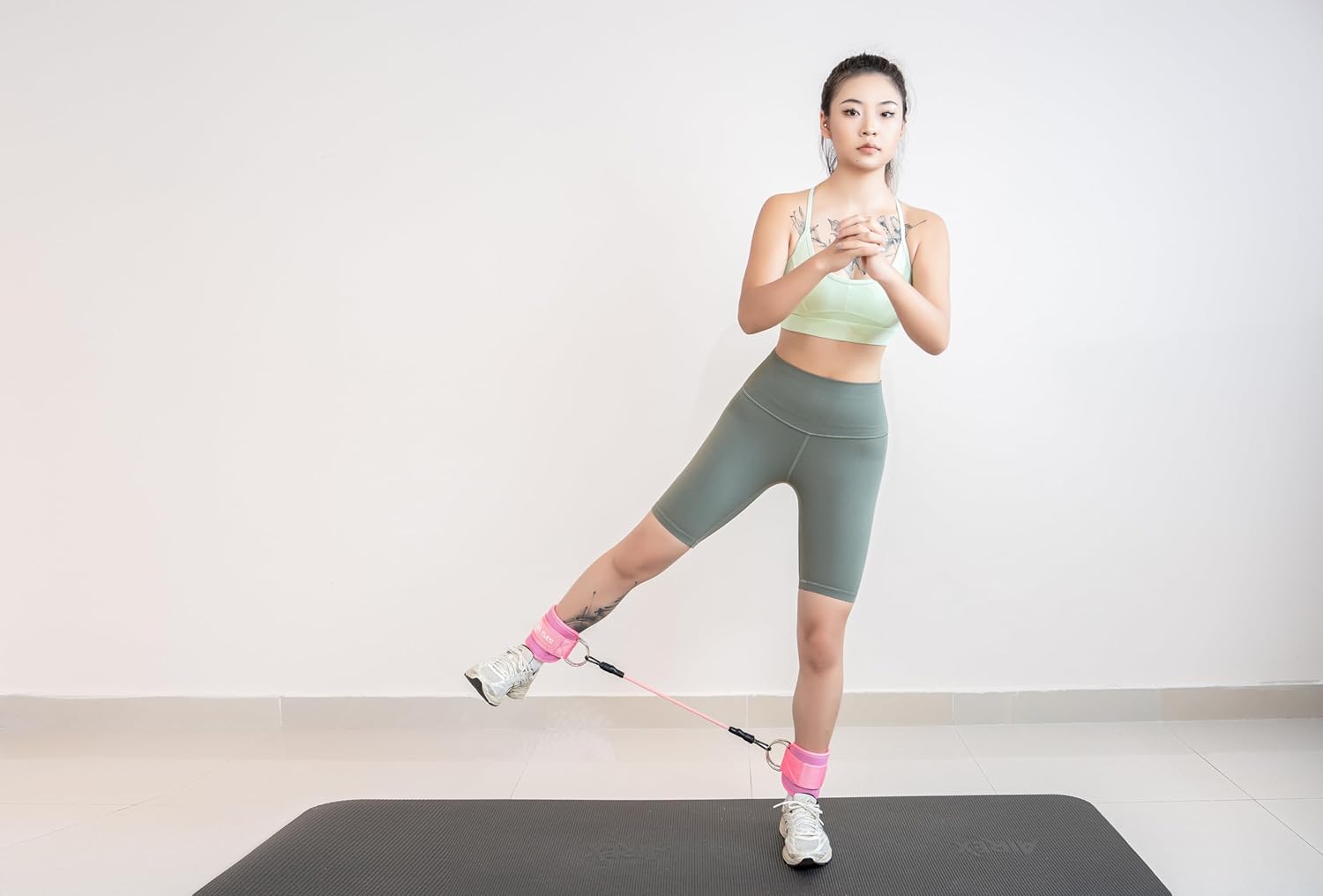 Resistance Bands with Ankle Cuffs for Leg, Glute, and Hip Workouts - Perfect for Kickbacks, Strength Training, and Home Gym Exercises - Fitness Bands for Women. - Image 7
