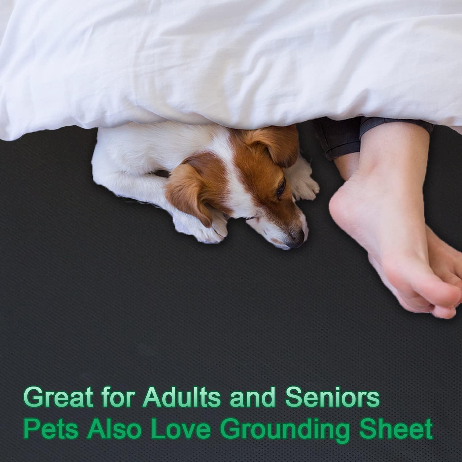 Grounding Mat for Bed, Grounding Mattress Cover Pad for Improve Sleep, Conductive Carbon Leatherette Earth Mat Grounding Pad (27 * 78inch) - Image 7