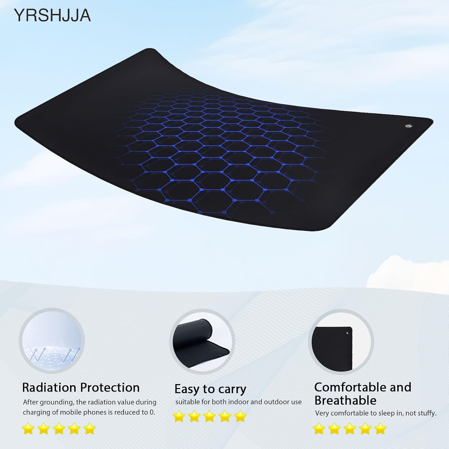 Grounding Mat,Grounding Wrist Strap,Reconnect to The Earth Improve Sleep Help with Anxiety,Grounding Mat at Home, Work, Yoga Mat - Image 5