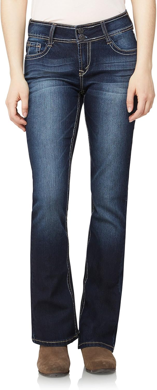 WallFlower Women's Luscious Curvy Bootcut Mid-Rise Insta Stretch Juniors Jeans (Standard and Plus), Betsy Legacy, 13 Short - Image 6