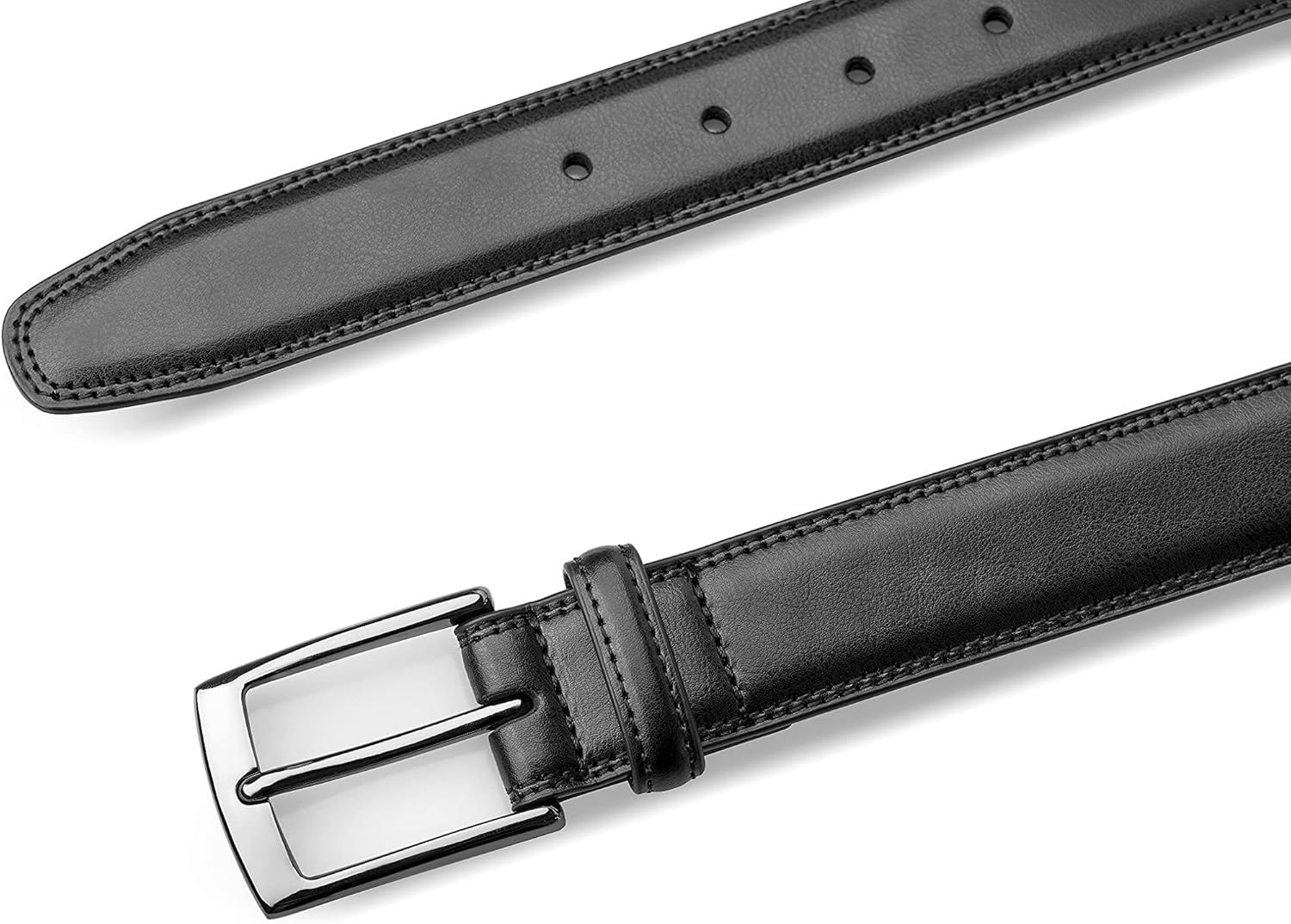 MILORDE Men's Genuine Leather Dress Belt, Handmade, 100% Cow Leather, Fashion & Classic Designs for Work Business and Casual - Image 5