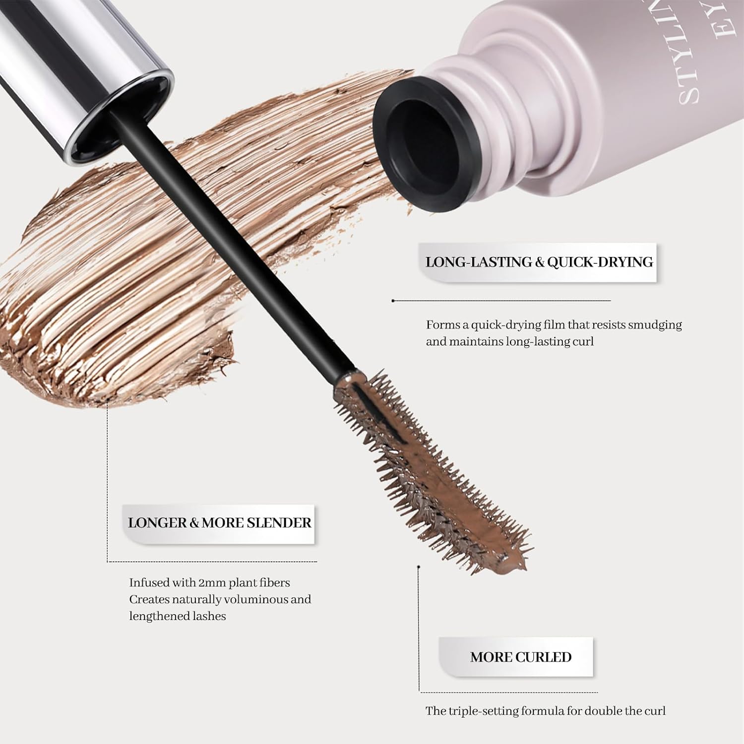 Erinde Brown Mascara for Older Women 60 Plus, Extreme Length and Volume Waterproof Mascara for Mature Women, No Clumps, Long-Wearing, Hypoallergenic Mascara For Sensitive Eyes - Image 5
