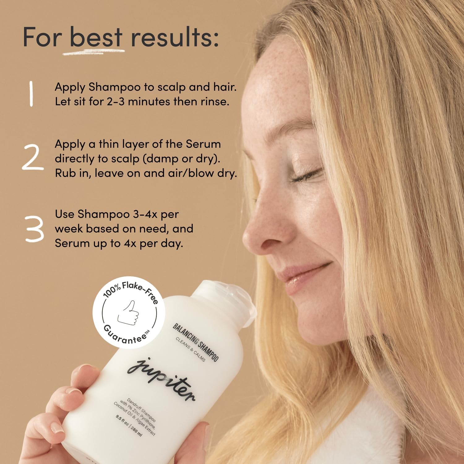 Jupiter Exfoliator Brush, for Removing Dandruff & Build-Up, & Anti-Dandruff Shampoo and Serum, for Women & Men, Dermatologist-Formulated for Flaky, Itchy, Oily, & Dry Scalp - Image 6