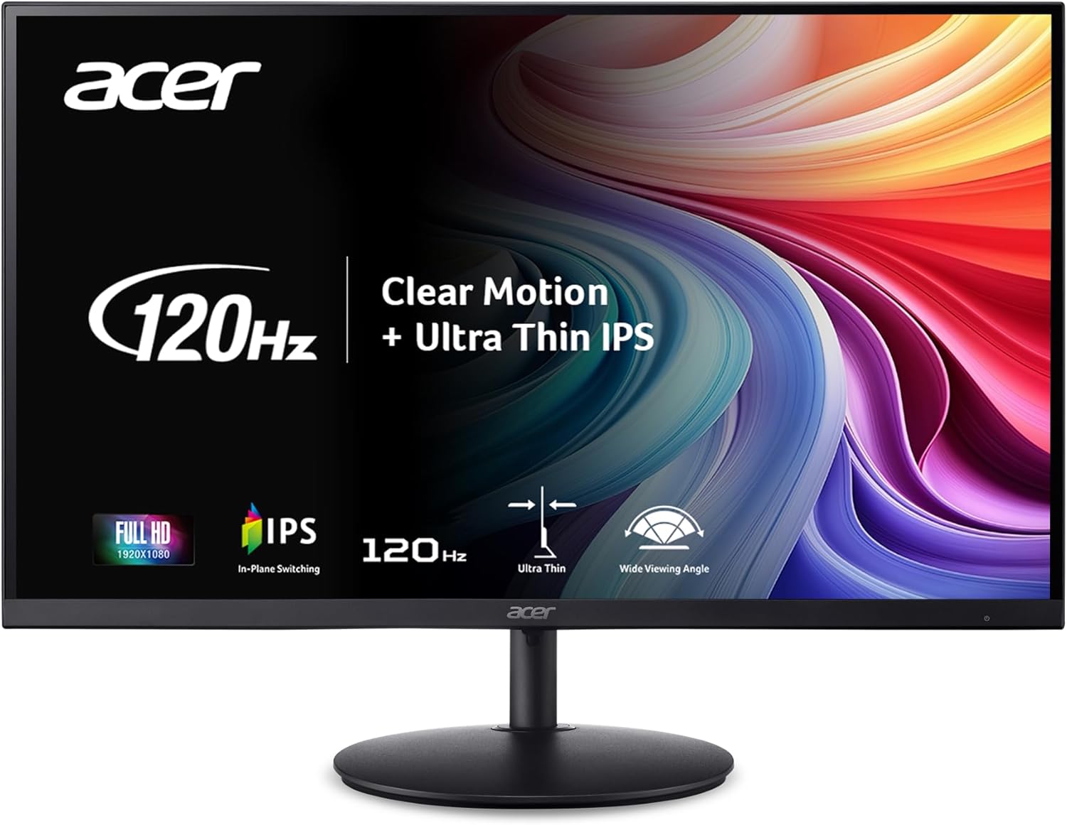 Acer SH272 G0bih 27" IPS Full HD (1920 x 1080) Ultra-Thin Gaming Office Monitor | Adaptive-Sync Support (FreeSync Compatible) | Up to 120Hz Refresh | 1ms (VRB) | Adjustable Stand | HDMI & VGA Ports - Image 2