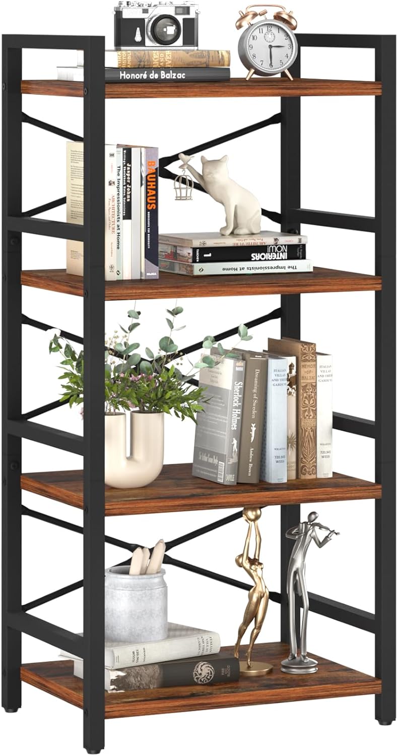 Yoobure Tree Bookshelf - 6 Shelf Retro Floor Standing Bookcase and 4 Tier Bookshelf - Image 8