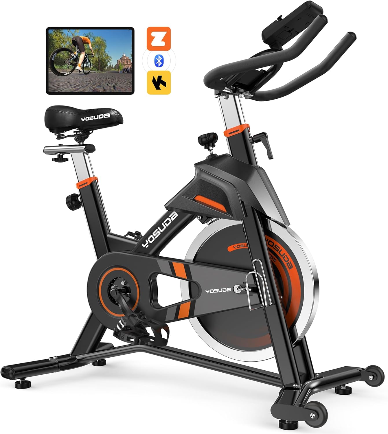YOSUDA Light Commercial Exercise Bike for Home Magnetic Exercise Bike Stationary 350LB Capacity, Exercise Bike with Bluetooth, Indoor Cycling Bike with Tablet Mount & Comfortable Seat Cushion - Image 2