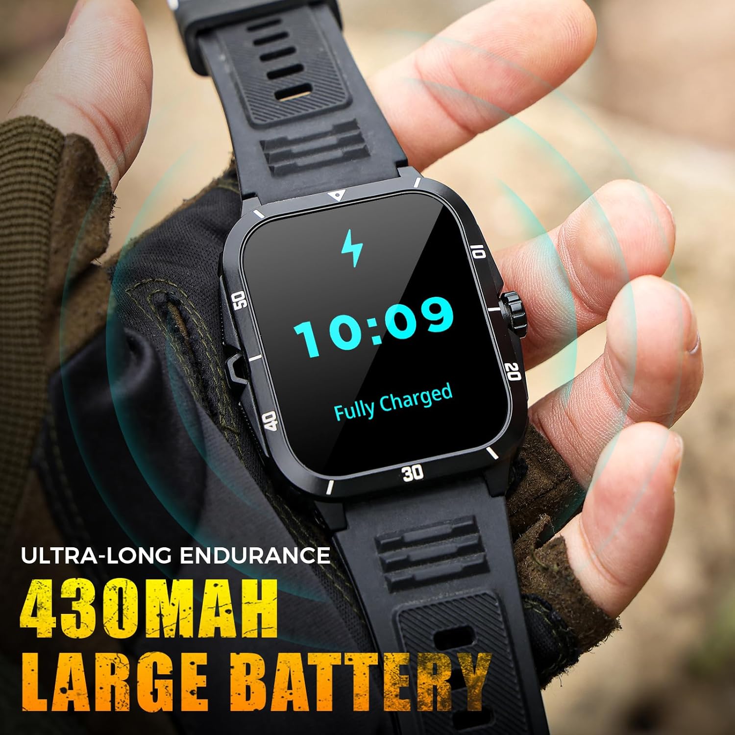 Military Smart Watch for Men 3ATM Waterproof Watch 2.0'' Big Screen Tactical Smartwatch 430mAh Fitness Tracker with Heart Rate Sleep Monitor Outdoor Answer Call for iPhone Android - Image 5