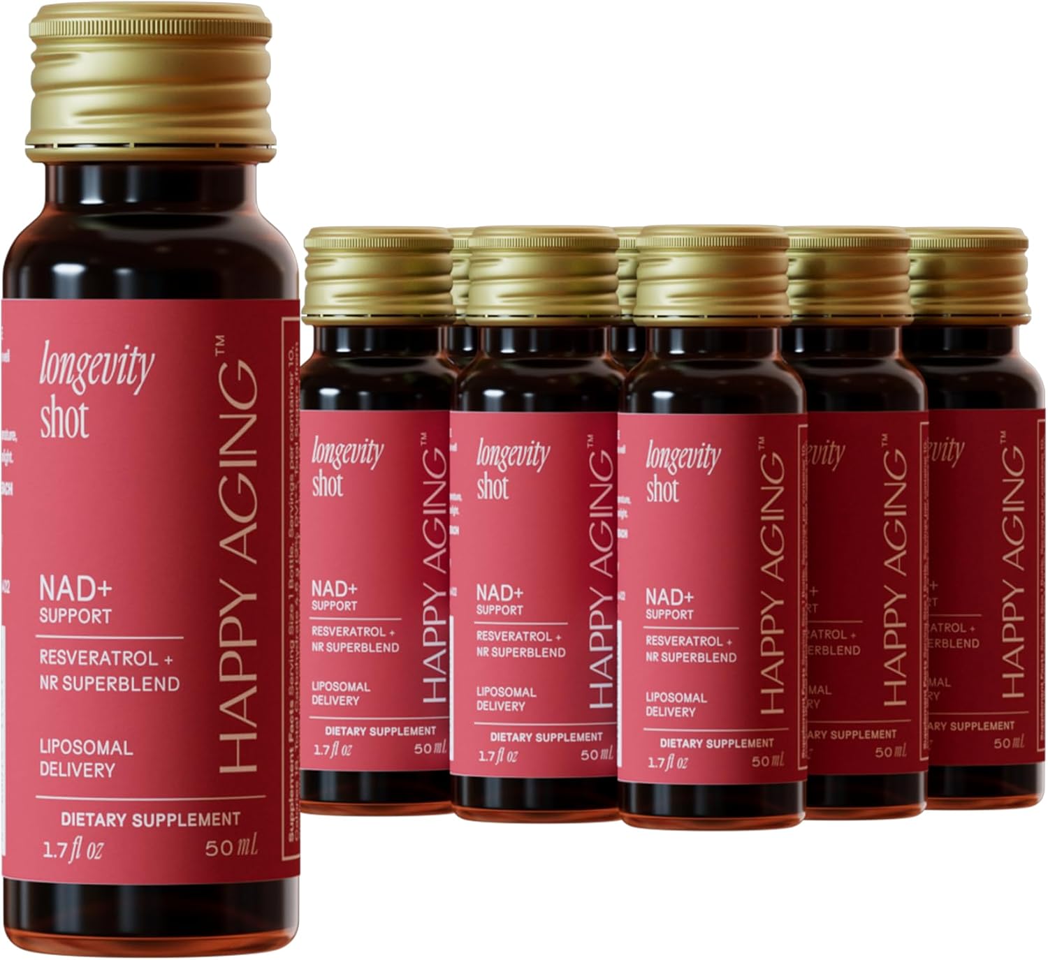 Liquid NAD+ Longevity Shots | Liposomal Nicotinamide Riboside and Resveratrol with Ceramides & Antioxidants | Twice-a-Week | Firm Skin & Brain Health| 10 Shots, 5-Week Supply - Image 4