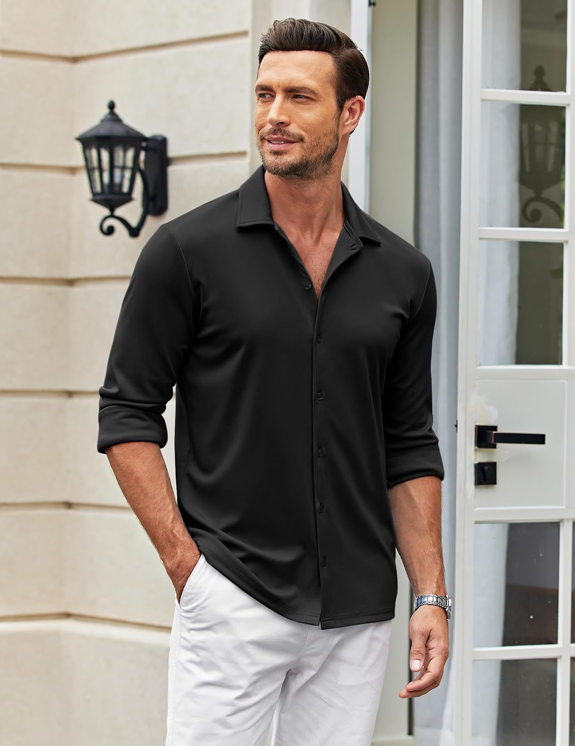 COOFANDY Men's Casual Button Down Shirt Wrinkle Free Shirts Long Sleeve Dress Shirt - Image 4