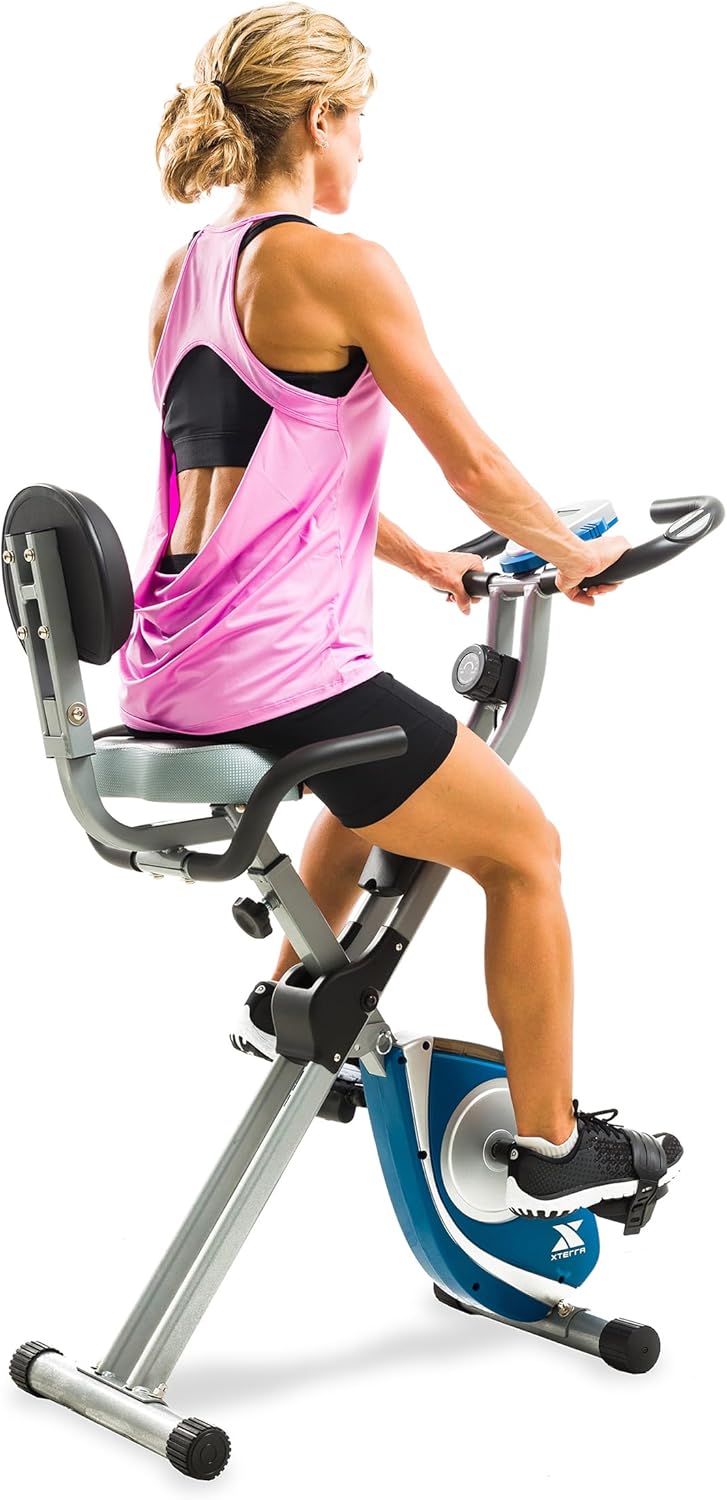 XTERRA Fitness Folding Exercise Bike, 225 LB Weight Capacity - Image 2