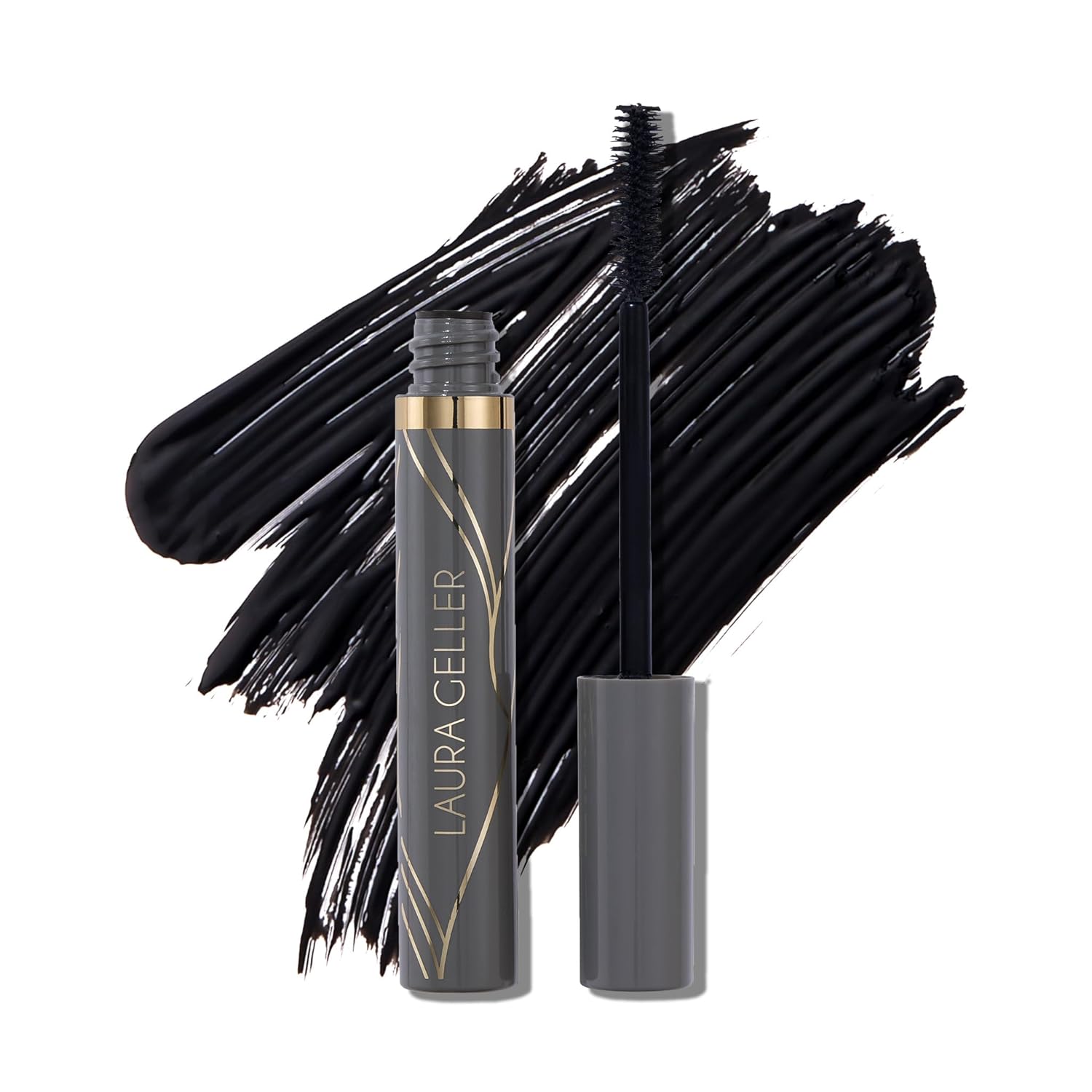 LAURA GELLER NEW YORK LAURA GELLER Always There Waterproof Lengthening Mascara in Black | - Lengthening, Defining, Curling, Buildable Formula Eye Makeup- Innovative Lengthening Brush- 1 count - Image 2