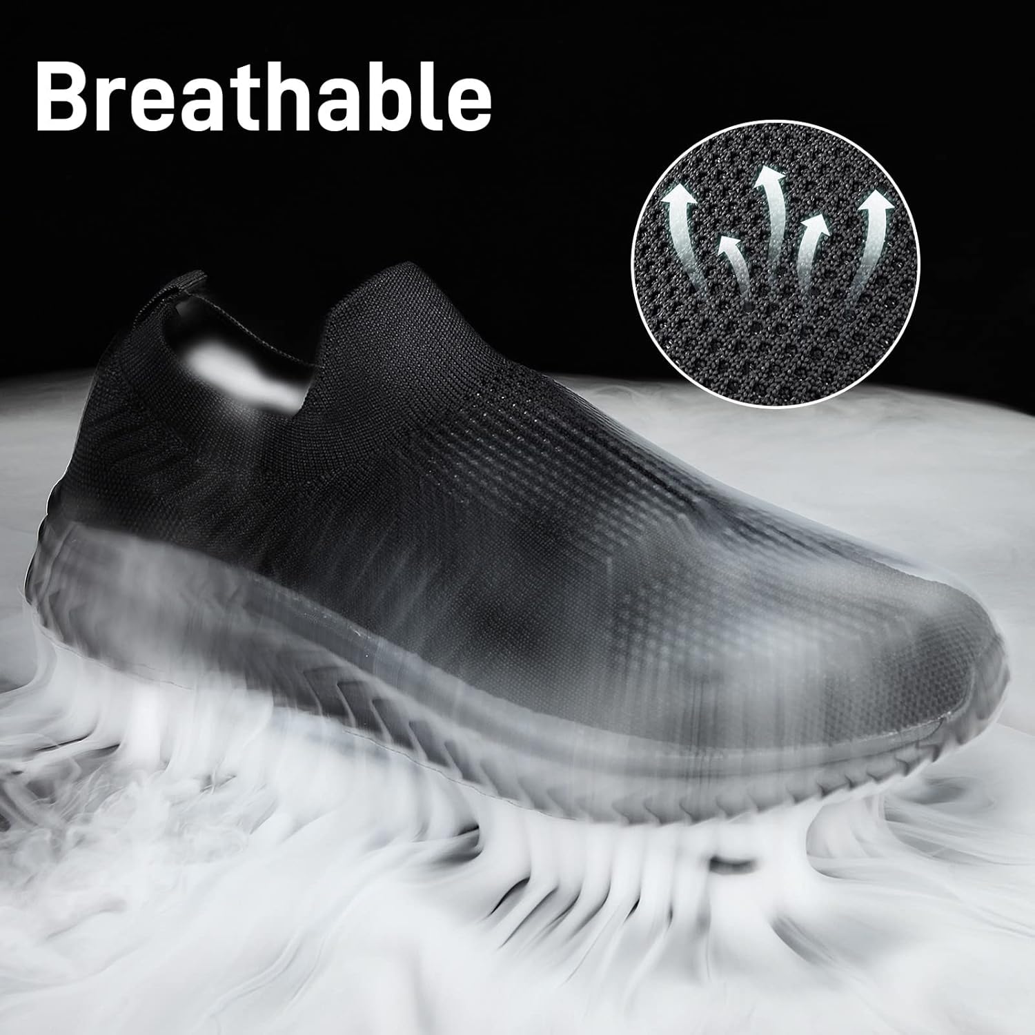 JIAFO Mens Shoes Walking Shoes for Men Mens Slip On Shoes Sneakers for Men, Casual Athletic Running, Lightweight Breathable Mesh Knit - Image 6