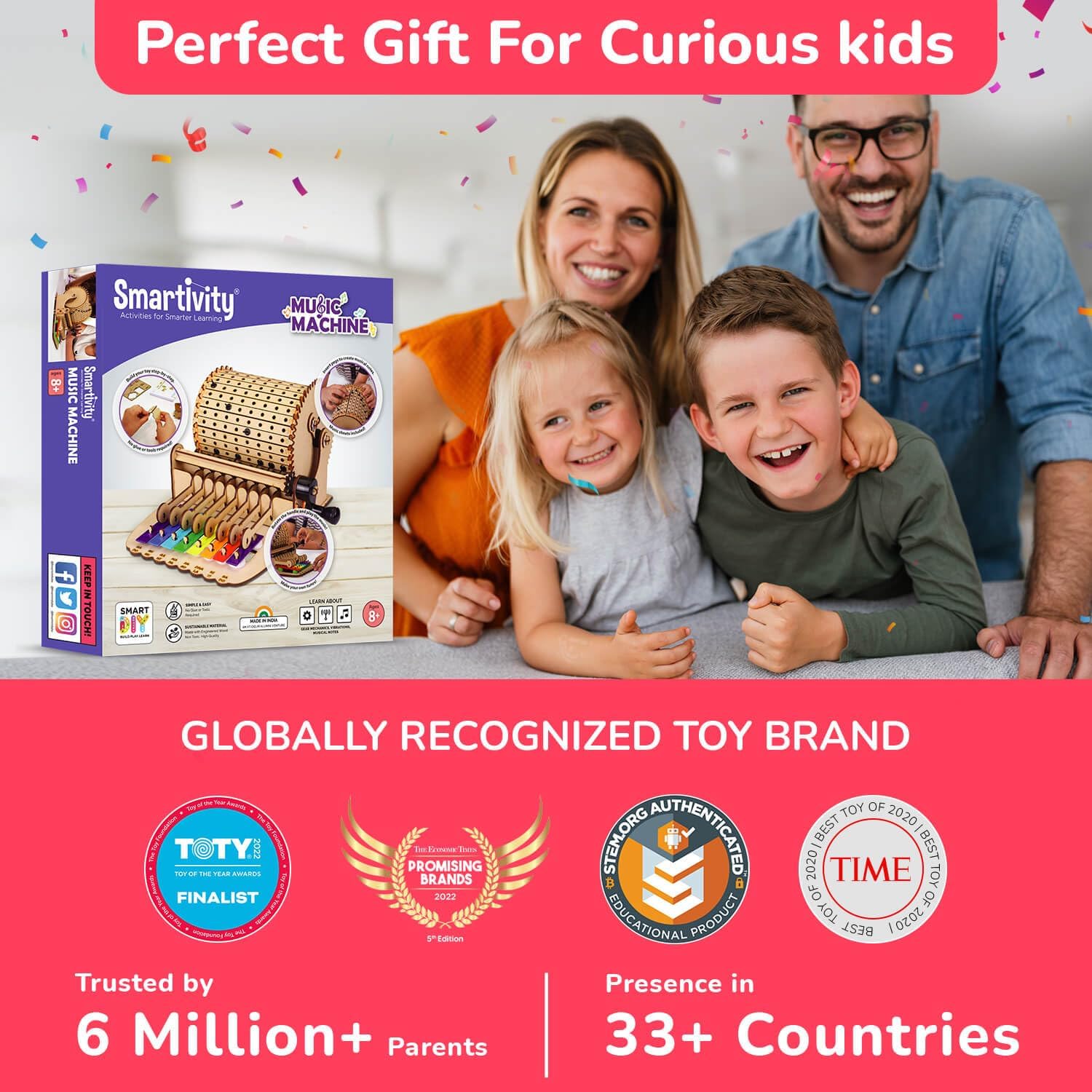 Smartivity Music Machine; Mechanical Action, Science, Engineering STEM and STEAM Building Kit for Kids Ages 8 and Up - Image 7