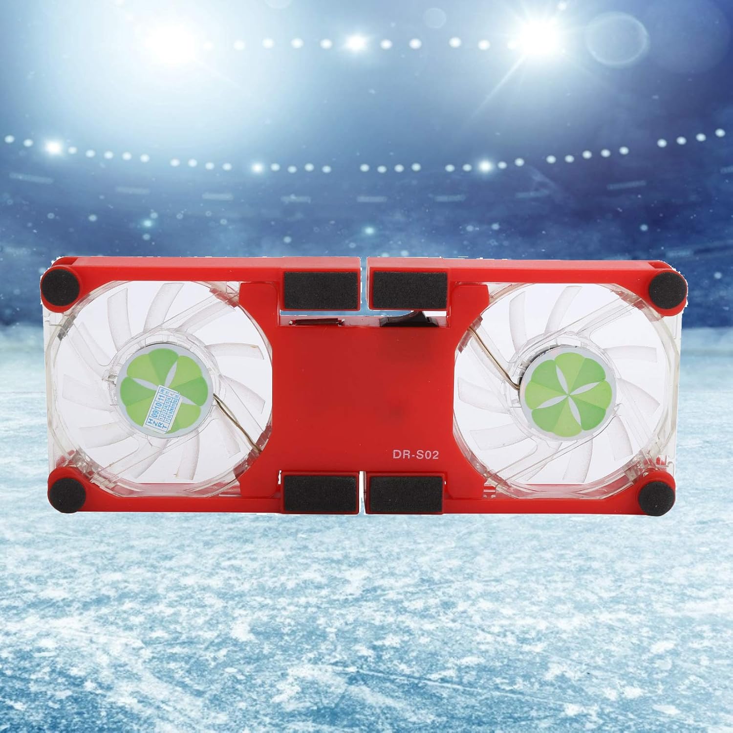 Laptop Cooling Pad,DR-S02 Folding Laptop Cooler with Dual Fans,Portable USB Powered Notebook Radiator Cooler Stand Cooling Base with Anti‑Skid Mount(red) - Image 5