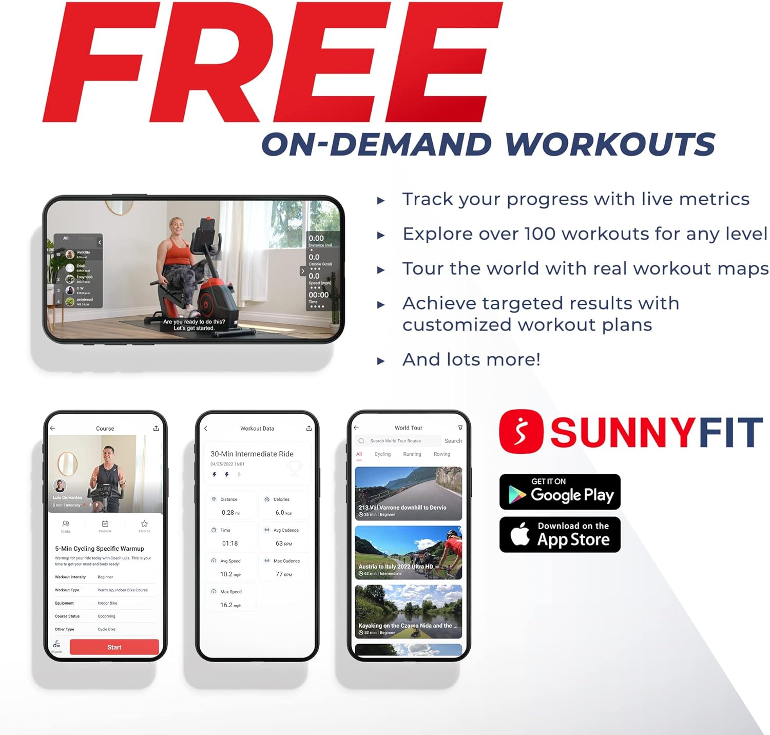 Sunny Health & Fitness Magnetic Belt Drive Indoor Cycling Bike With Optional SunnyFit® App Connectivity - Image 4