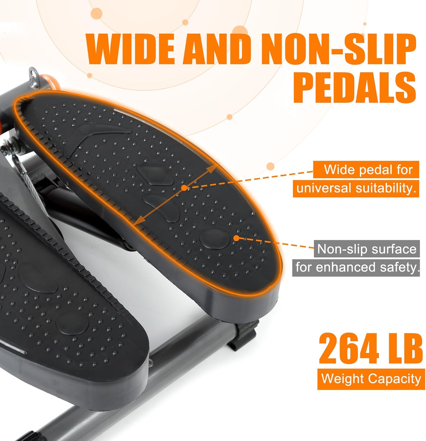 Mini Stair Stepper for Exercise at Home Stair Stepper with Resistance Bands Exercise Equipment for Home Stair Climber Stepper Machine for Home Gym Cardio Equipment for Full Body Workout - Image 3