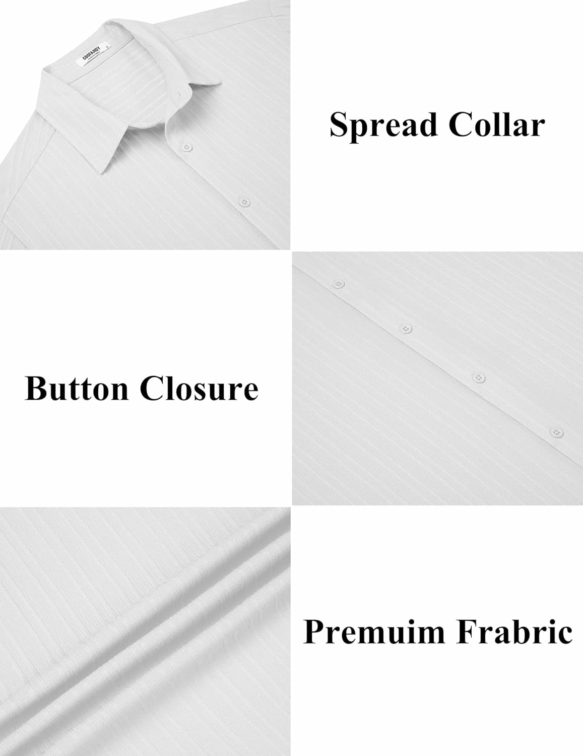 COOFANDY Men's Casual Button Down Shirts Short Sleeve Textured Summer Beach Shirts - Image 6