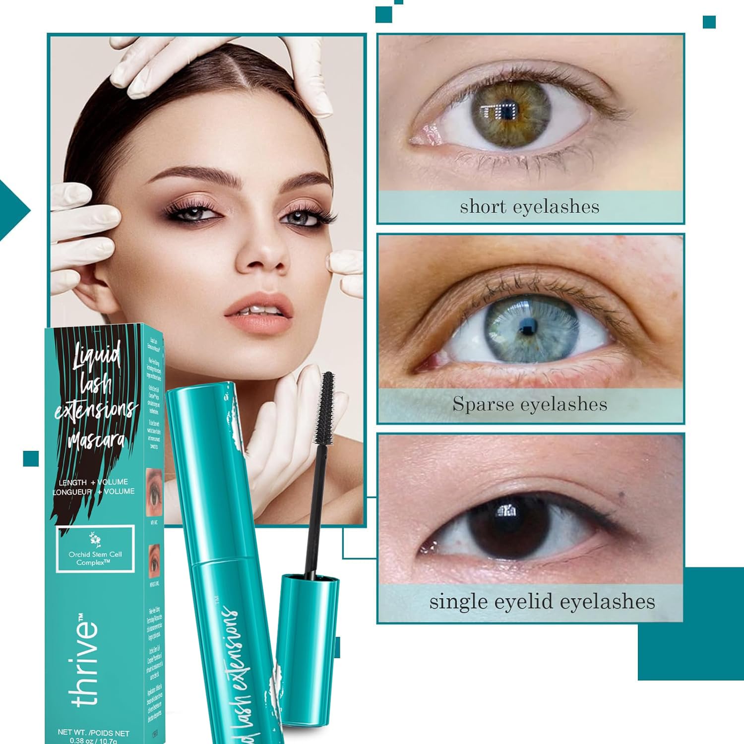 Mascara Liquid Lash Extensions - Brynn Thick and Slender, Waterproof and Sweat Resistant(Black 10.7g/0.38 OZ) - Image 3
