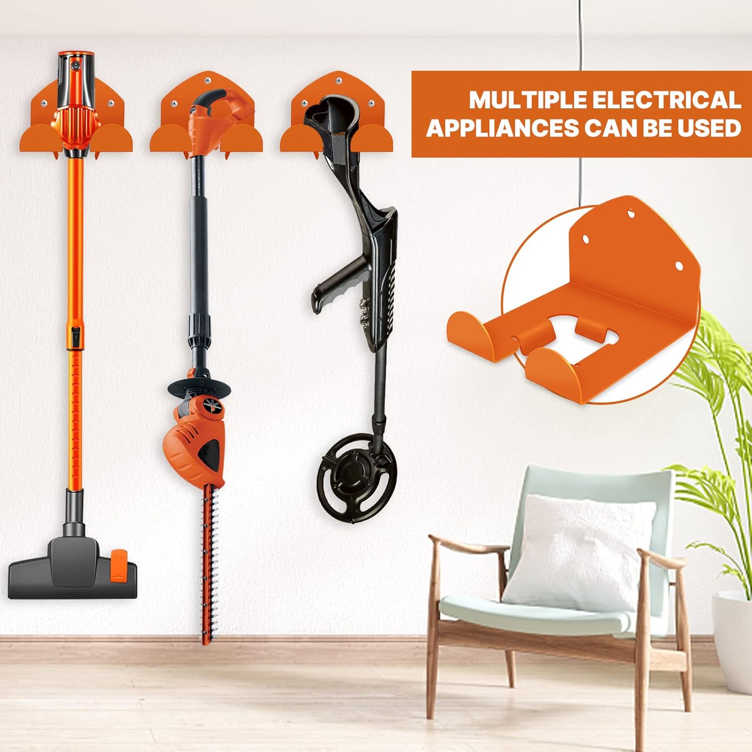 Garage Organizer - Power Tool Hanger for Grass Trimmer, Hedge Trimmer, Garden Tools, 2 Pack - Image 4