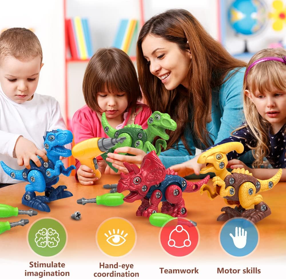 BAODLON Dinosaur Toys for 3-7 Year Olds - Building Dinosaurs with Electric Drill - Educational STEM Construction Toy - Christmas & Birthday Gift - Image 3