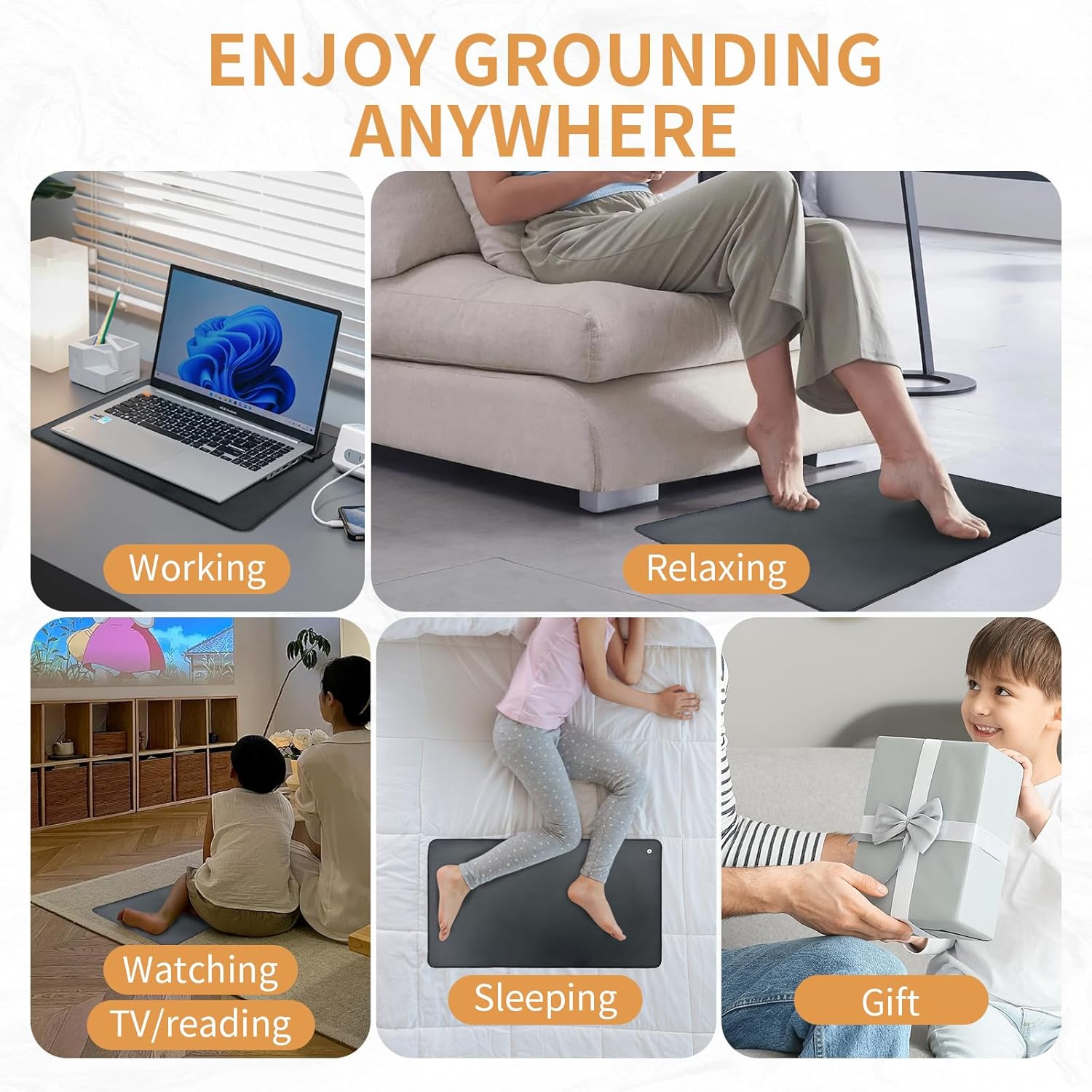 Grounding Mat (26.7 x 10 Inch) with 15ft Grounding Cord, Ground Foot Mats, Computer Mat, Sleep Mat, Pet,Soft & Conductive - Image 5