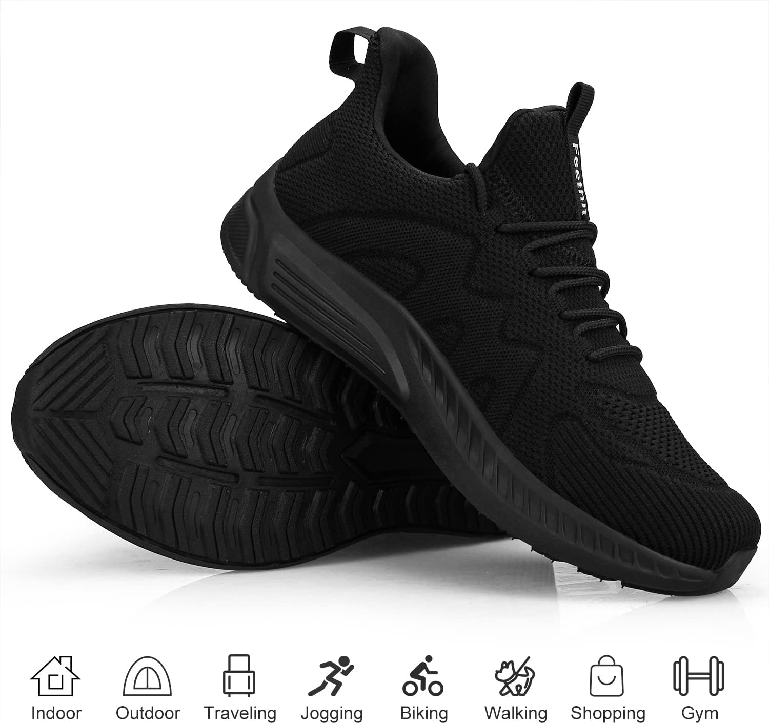 Feethit Mens Non Slip Walking Sneakers Lightweight Breathable Slip on Running Shoes Athletic Gym Tennis Shoes for Men - Image 6