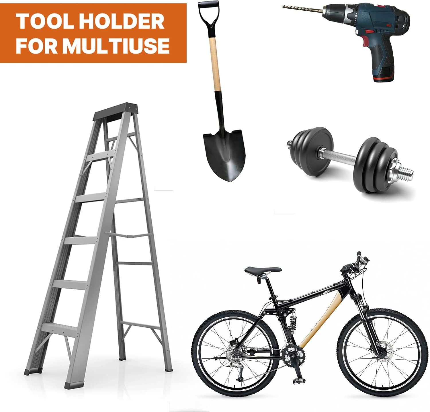 Garage Organizer - Power Tool Hanger for Grass Trimmer, Hedge Trimmer, Garden Tools, 2 Pack - Image 5