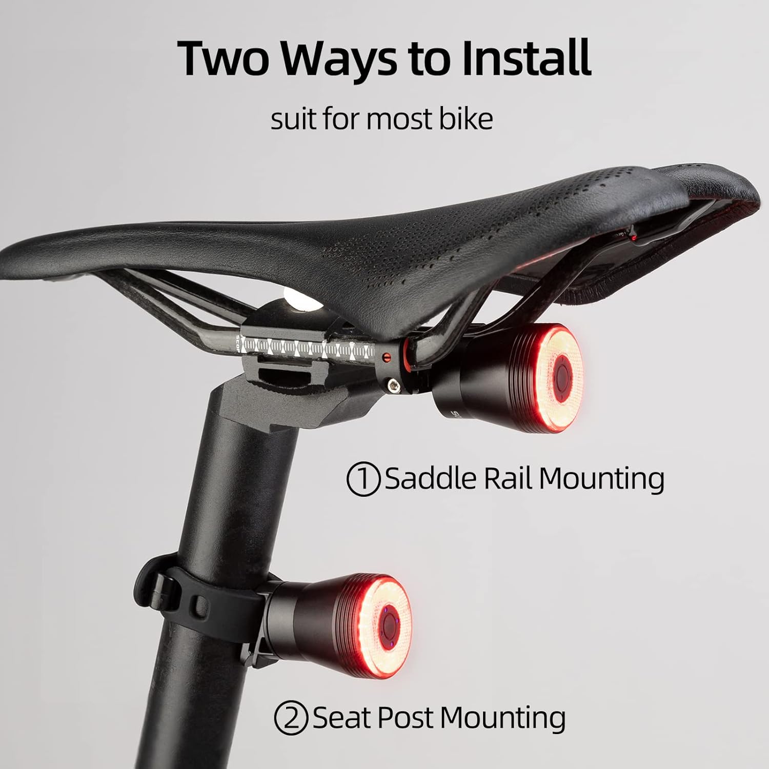 ROCKBROS Bike Tail Light Smart,Brake Sensing Bicycle Rear Lights for Night Ride,Ultra Bright LED Back Lights,Type C USB Rechargeable,IPX6 Waterproof,Cycling Safety Taillight Accessories - Image 7