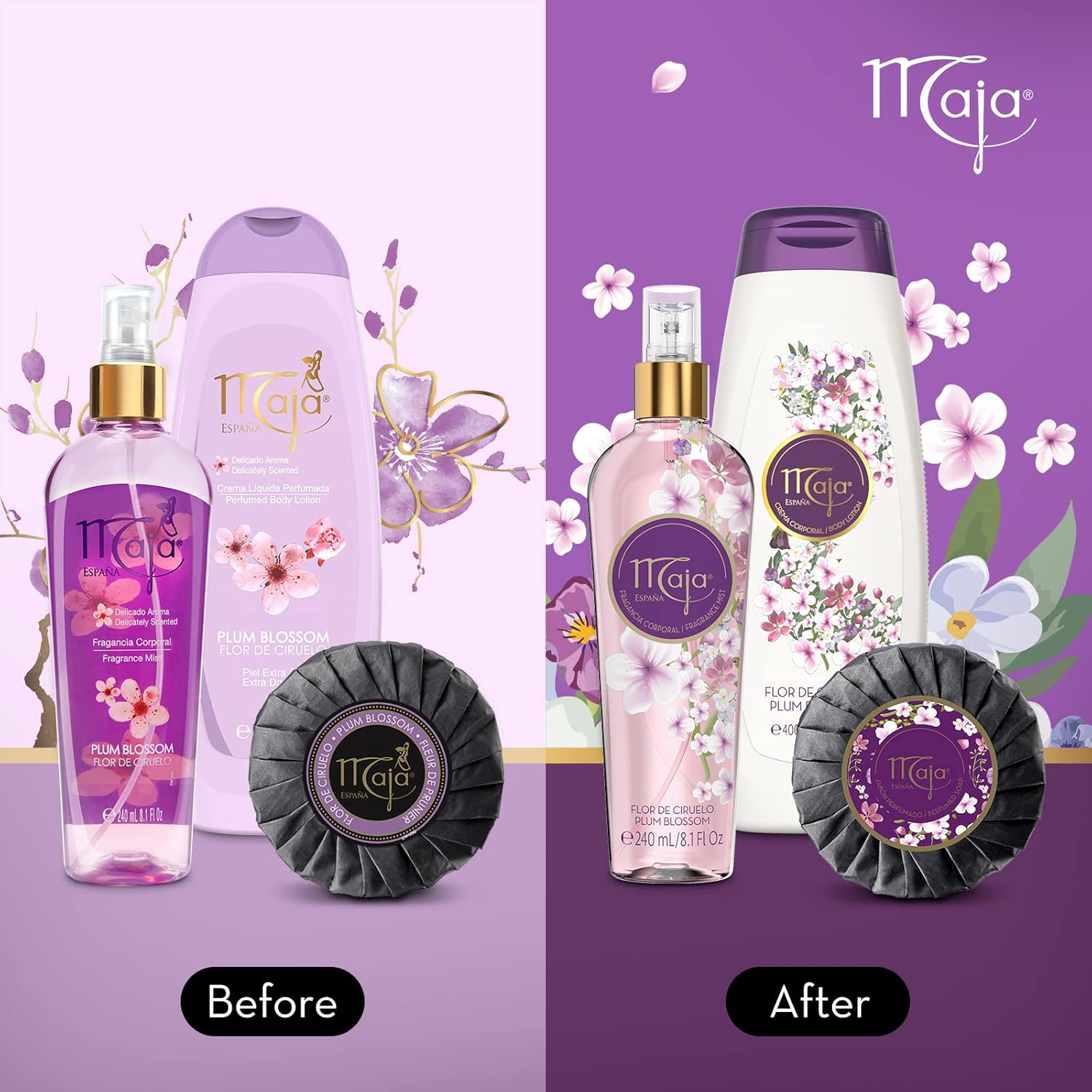 Maja Plum Blossom Body Lotion, Perfumed Body Lotion with Almond Oil and Vitamin E for Dry Skin, Keeping your Skin Hydrated, Floral and Fruity Fragrance, 2-Pack of 13.5 FL Oz each, 2 Bottles - Image 7