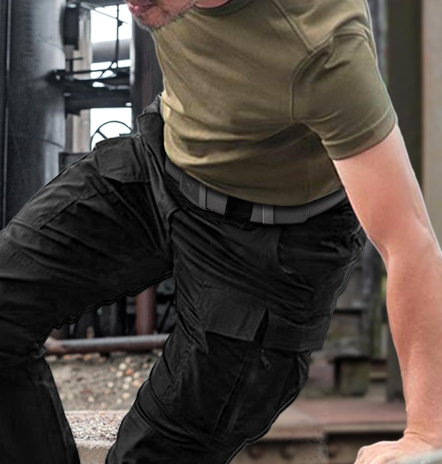 BULLIANT Men Stretch Belt, Nylon Rigger Web EDC Holster Belt for Gift Men Hiking Tactical Military Heavy Duty 1 3/8" - Image 10