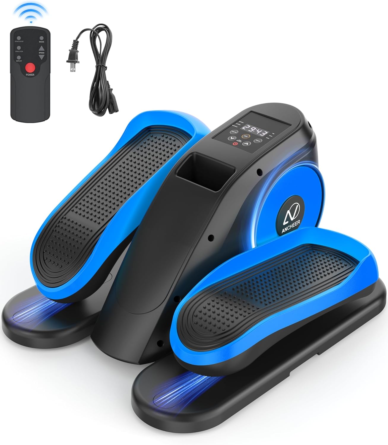 ANCHEER Under Desk Elliptical Machine, Electric Ellipse Leg Exerciser for Seniors with Remote Control, Quiet & Compact Pedal Exerciser, Manual & Auto Mode for Home and Office Use - Image 2