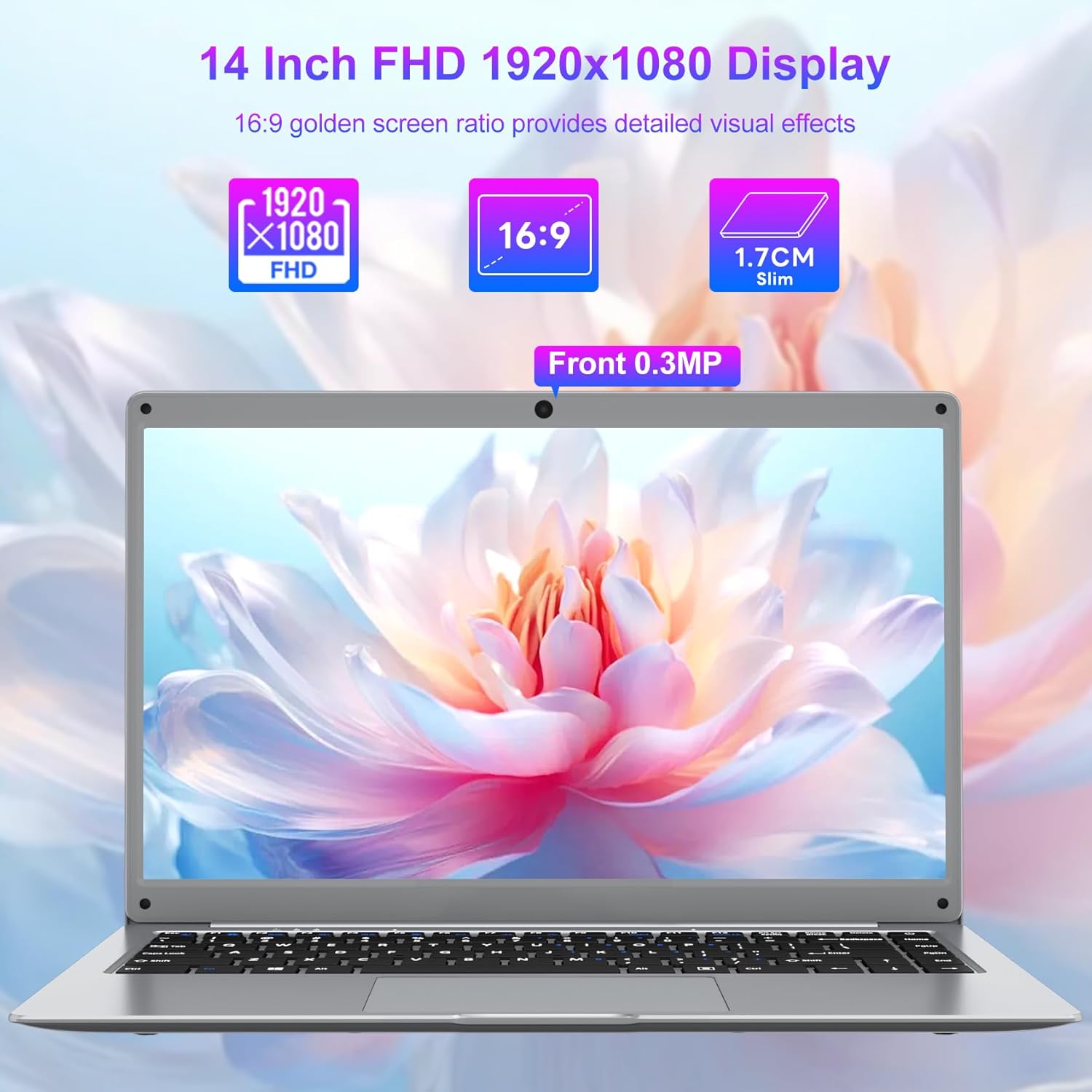 jumper Laptop Computer, One Year 365, 14 Inch FHD Display, 12GB RAM 512GB SSD, Celeron N4000 CPU, 2.4/5G WiFi, BT4.0, 2 Speakers - Image 5