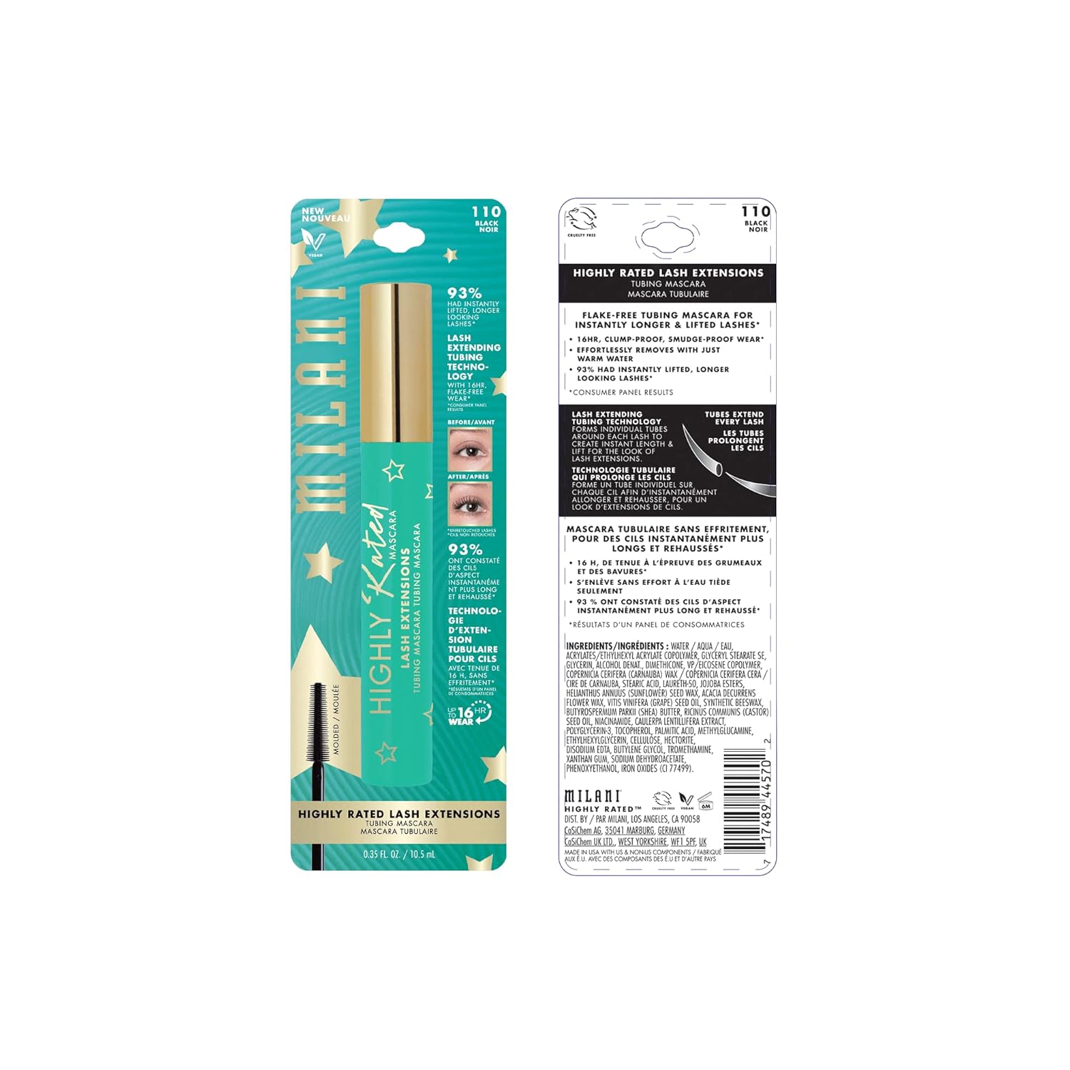 Milani Highly Rated Lash Extensions Tubing Mascara for Added Length and Lift - Black - As Seen on Tik Tok - Image 3