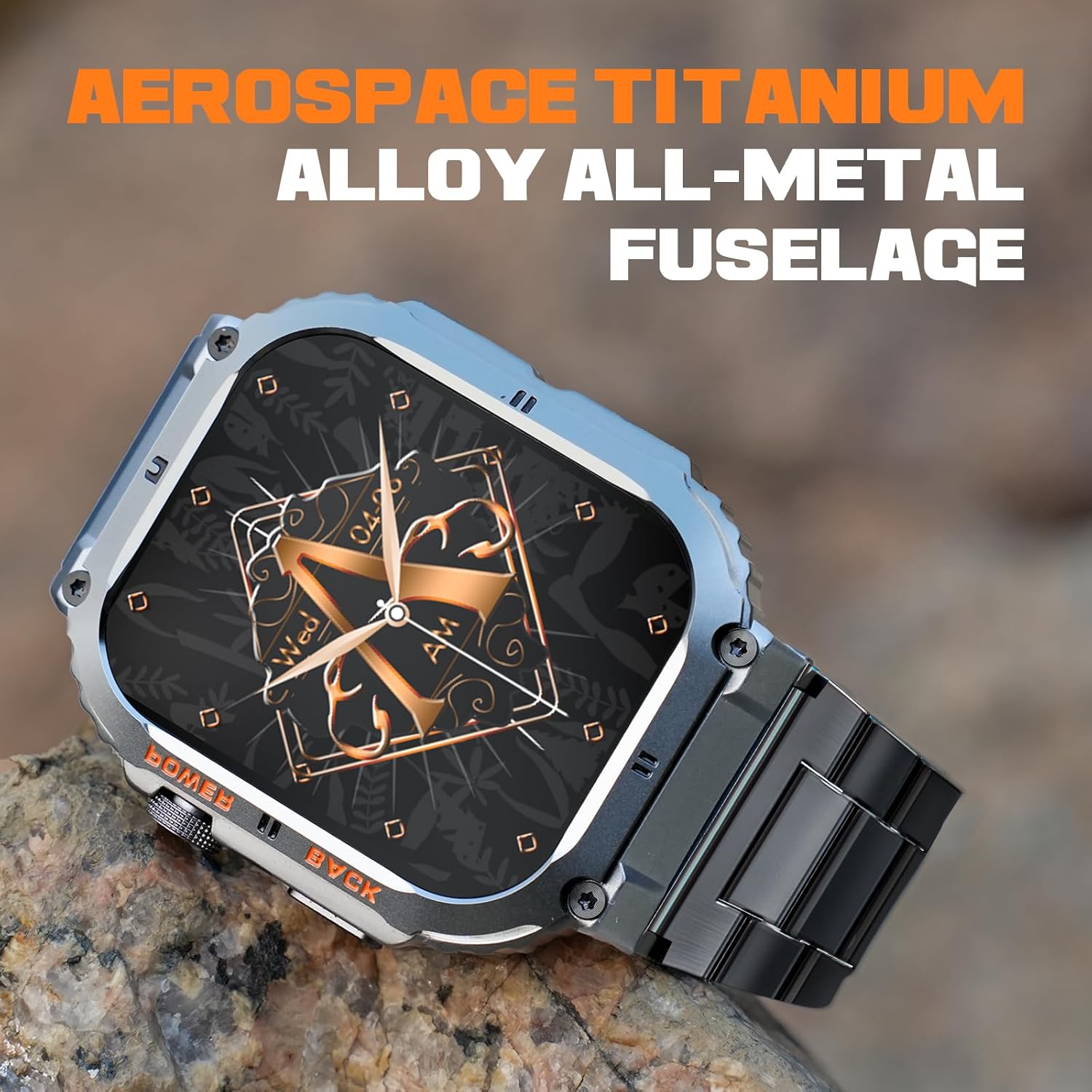 Smart Watch,100M Waterproof Rugged Military Smartwatch with Bluetooth Call(Answer/Dial Calls) 2-inch Utral Large HD Display 70 Days Extra Long Battery Life,100+ Sports Modes Fitness Tracker - Image 5
