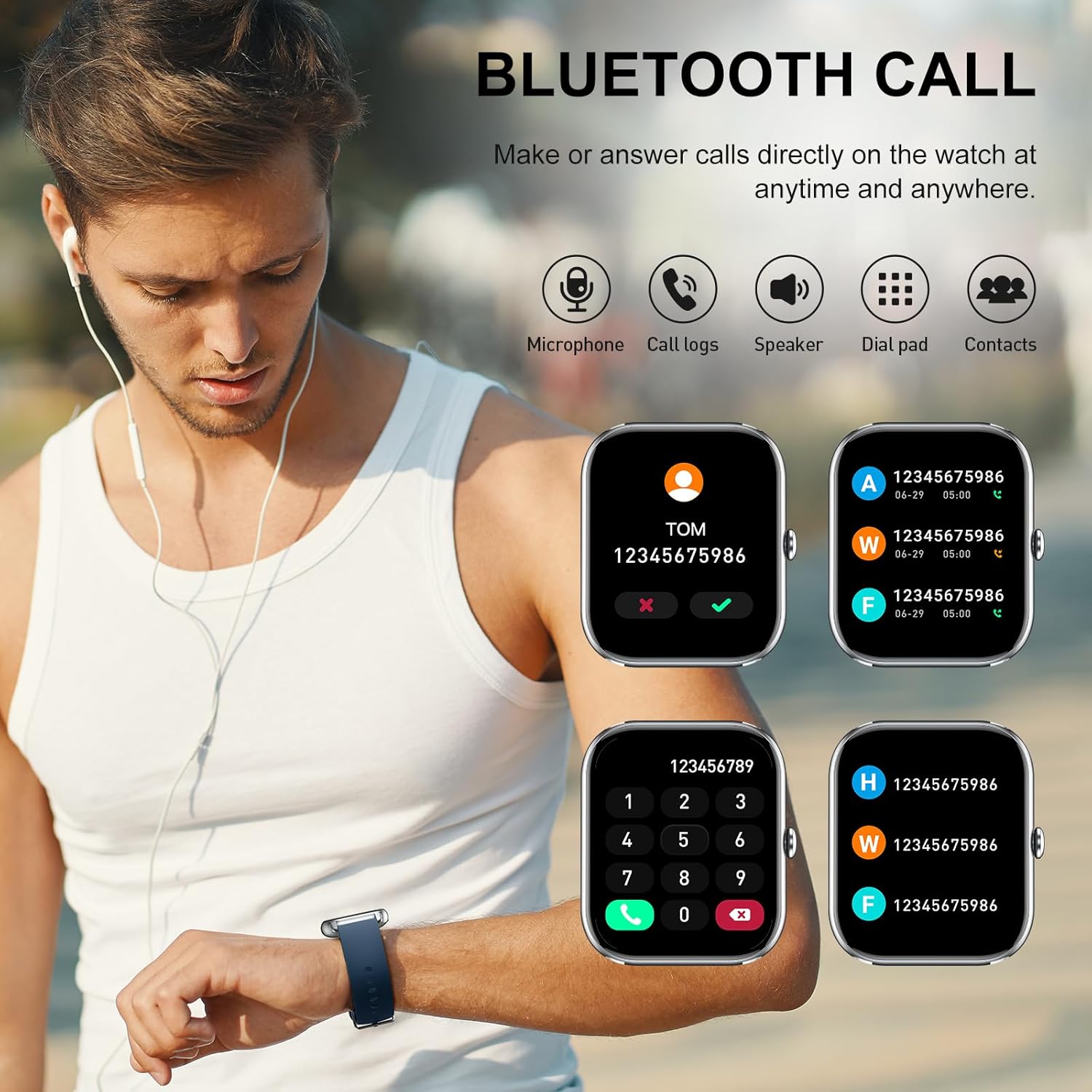 Smart Watch for Men Women Answer/Make Calls, 1.85" HD Fitness Watch with Heart Rate Monitor Sleep Monitor, 114+ Sports Activity Trackers with Step Counter, IP68 Waterproof, Smartwatch for Android/iOS - Image 6