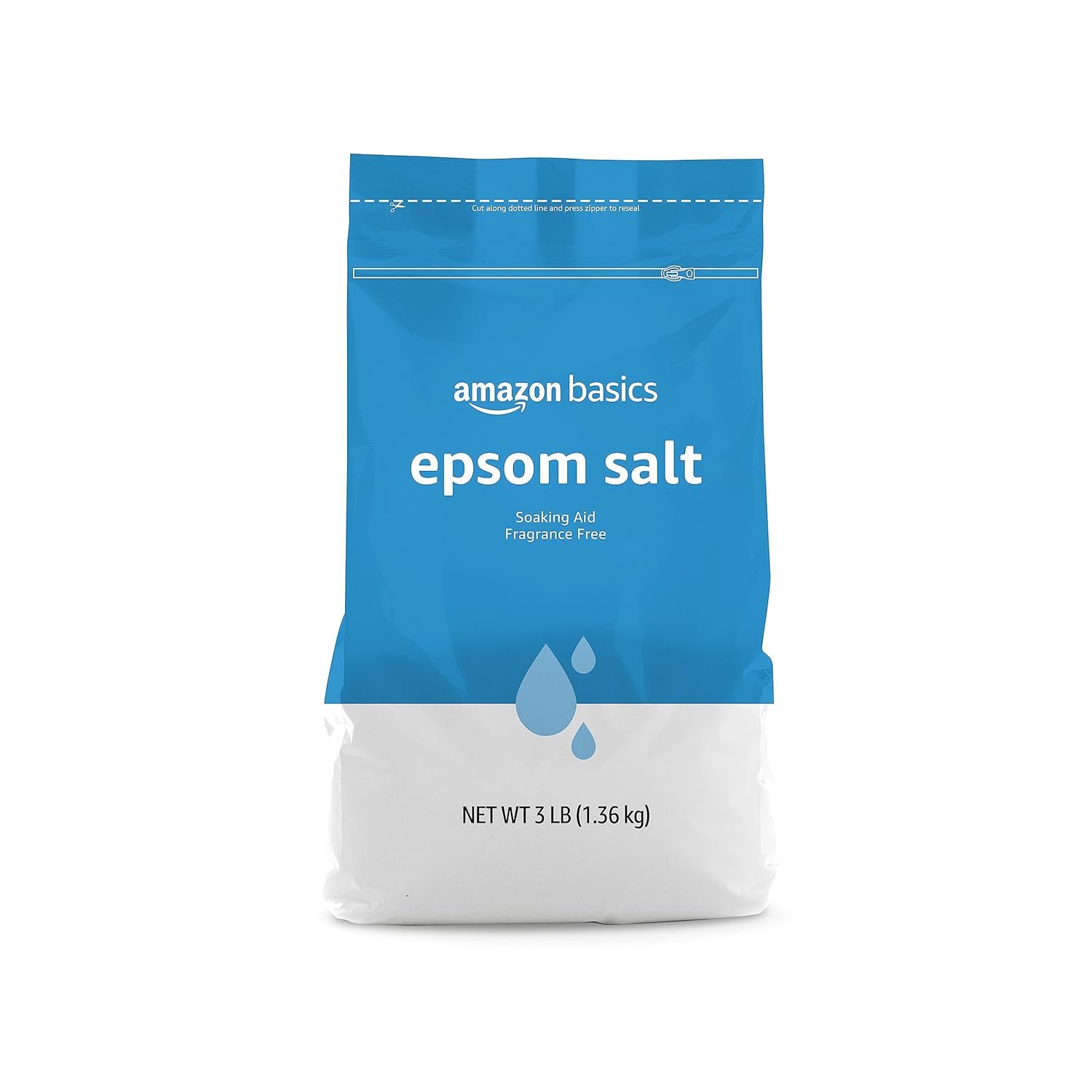Amazon Basics Epsom Salt Soak, Magnesium Sulfate USP, 3 Pound, 1-Pack - Image 2