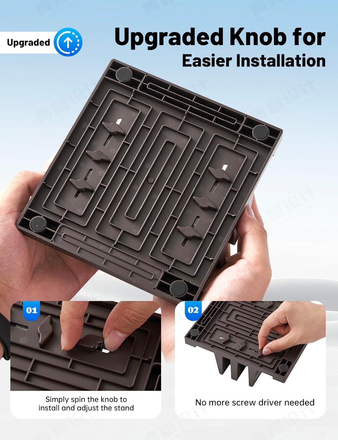 Vaydeer Vertical Laptop Stand Desktop Stand Holder with Adjustable Dock Size, 4-in-1 Design Plastic Laptop Holder Fits All MacBook, Surface, Chromebook Gaming Laptops Chocolaty - Image 4