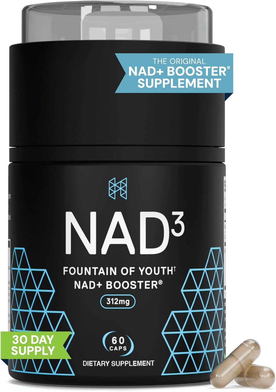 HPN NAD+ Booster (NAD3), Anti Aging Cell Booster, NRF2 Activator, Nicotinamide Riboside Alternative, NAD Supplement Natural Energy, Longevity, and Cellular Health, 312 Mg per Serving (1 Month Supply) - Image 2
