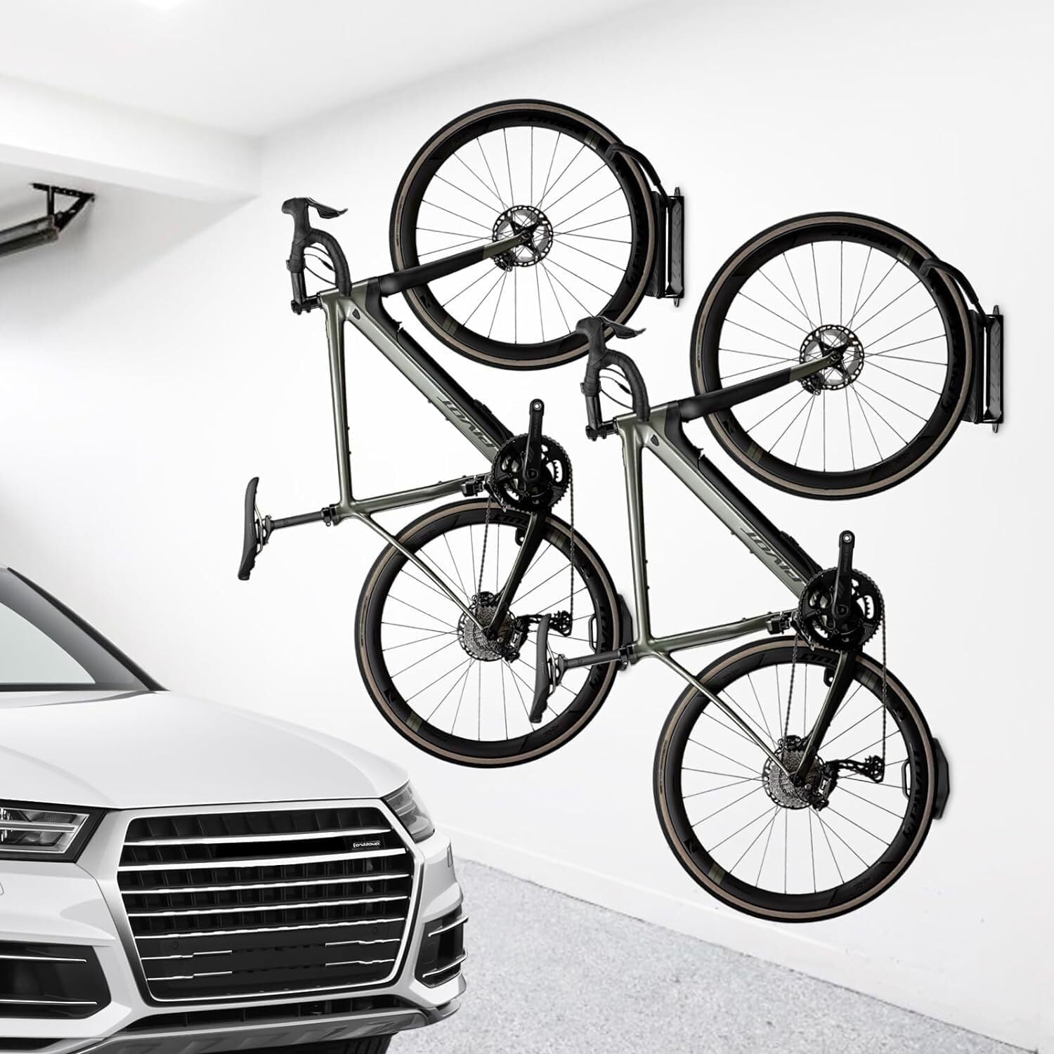 2 Pack Swivel Bike Wall Mount, Vertical Bike Rack Garage, Bike Hangers for Garage,Bicycle Storage Hangers for Garage | Mountain Bike Stand Wall Mount Space Saving Holds Up to 66 lbs - Image 8