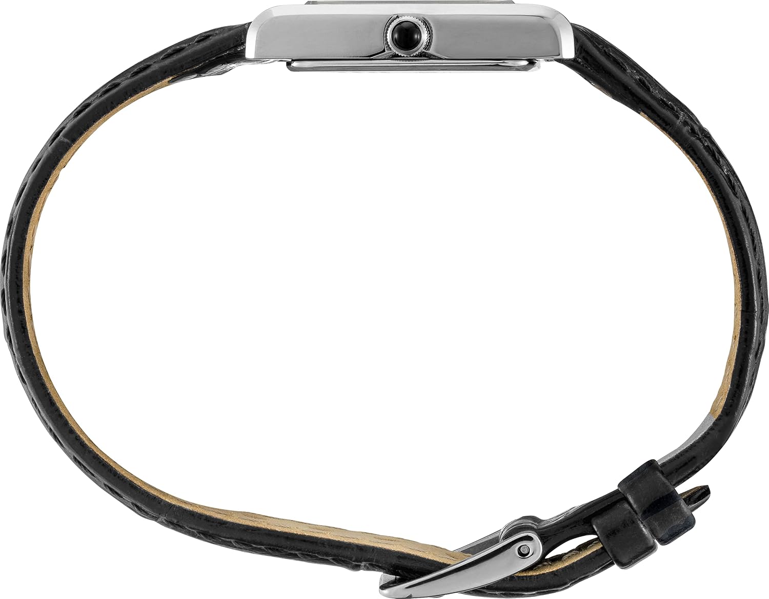 SEIKO Essentials Watch for Women - Essentials - Water Resistant with Stainless Steel Rectangular Case and Leather Strap - Image 3