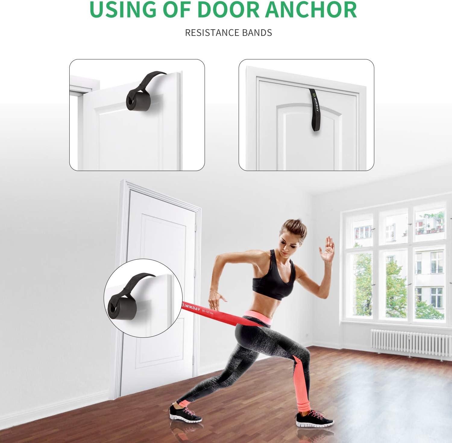 Resistance Bands, Pull Up Bands, Workout Bands for Exercise, Thick Heavy Resistance Band Set with Door Anchor, Elastic Bands for Body Stretching, Crossfit Training at Home/Gym Men & Women Women - Image 7