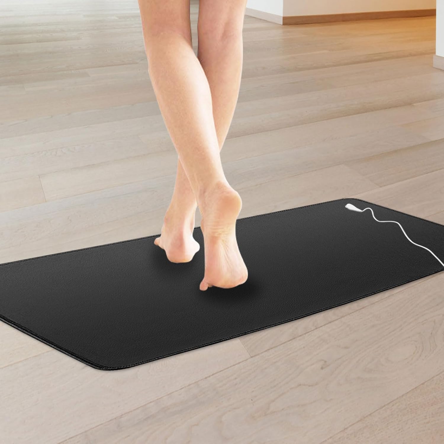 Universal Grounding Mat - Comfortable PU Pad for Anxiety Relief, Pain, Fatigue - Healthy Balance for Computer, Bedroom, Living Room, Office - 15FT Cord Included - Image 7