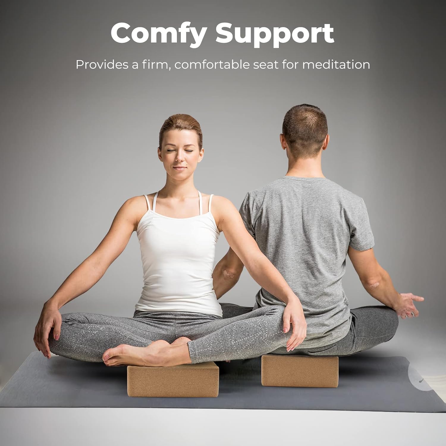 Cork Yoga Blocks 2 Pack Set -Natural Cork from Portugal, 9"x6"x4" Yoga Blocks Non-Slip&Anti-Tilt for Women| Men, Lightweight, Odor-Resistant| Moisture-Proof, Perfect Yoga Equipment - Image 4